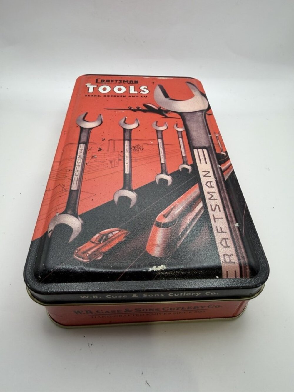 Case and Son knife Craftsman Tools Sears Robuck Tin